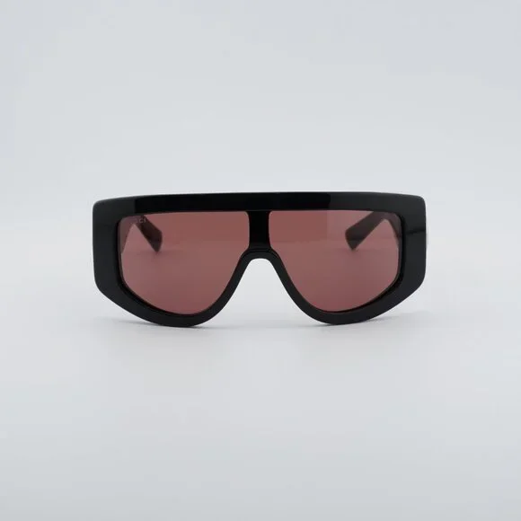 Gucci GG1950S 002 Sunglasses Black Shield Frame, Red Lenses display picture 1